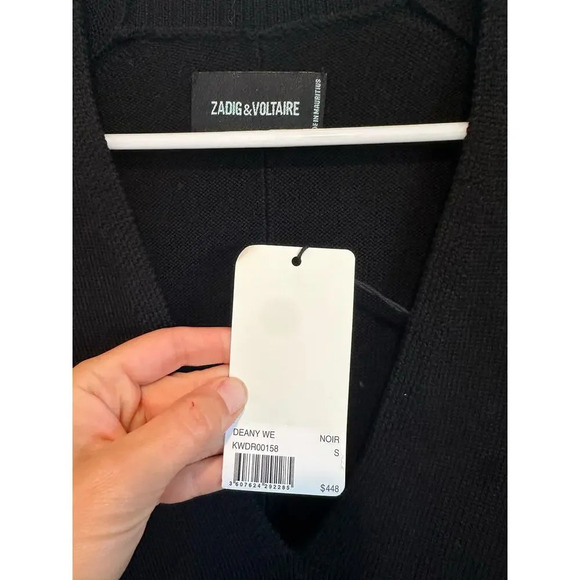 Zadig & Voltaire Deany We Merino Wool Dress Black  Small NWT - Picture 8 of 10